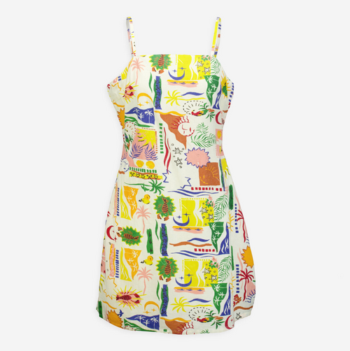 Japna Vestido mini con estampado multicolor